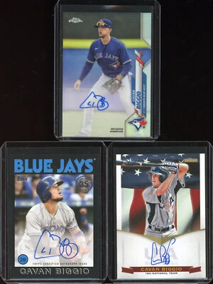 CAVAN BIGGIO -  AUTO autograph - THREE CARDS - Image 1 of 2