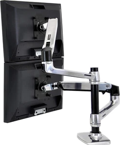 – LX Vertical Stacking Dual Monitor Arm, VESA Desk Mount – for 2 Monitors up to - Picture 1 of 12