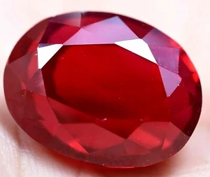 31.65 Ct Natural Blood Red Ruby Mozambique GGL Certified AAA+ Treated Gemstone - Picture 1 of 7