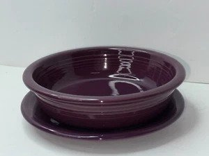 VTG Homer Laughlin Fiesta HLC USA Purple Plum Couple Bowl & Salad Plate Set - Picture 1 of 8