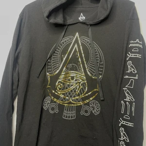 Assassin's Creed Origins Black w Gold Hooded Long Sleeve Pullover Size Med EUC - Picture 1 of 5