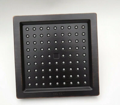 Delta Faucet Single-Spray Shower Head RP62283, Bronze, 2.0 GPM Flow Rate, Square - Image 1 of 4