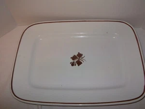 Alfred Meakin Royal Ironstone China Copper TEA LEAF England Serving Platter - Picture 1 of 7