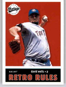 2000 Upper Deck Vintage Retro Rules David Wells Insert MLB PWE UD Blue Jays #6 - Picture 1 of 2