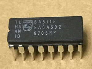 (1 PC)  PHILIPS  SA571F  COMPANDER, 16 Pin, Ceramic, DIP    I24-0001-001 - Picture 1 of 2