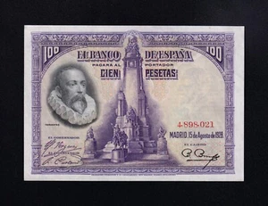 F.C. 100 PESETAS 1928 , SIN SERIE , S/C- . - Imagen 1 de 2