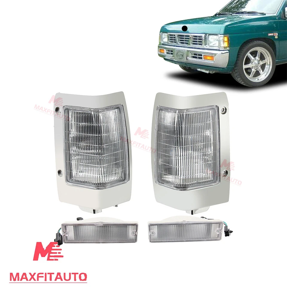 For Nissan D21 Hardbody Pickup 1986-1997 Side Marker Signal&Front Bumper Lights Foto 1 de 4