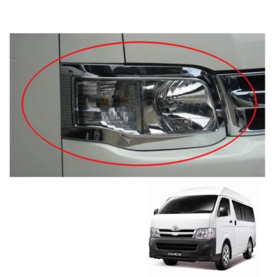 Tapa de luz cromada para faros 2 piezas Toyota Hiace Commuter Van 2011-2012 13 Foto 1 de 3