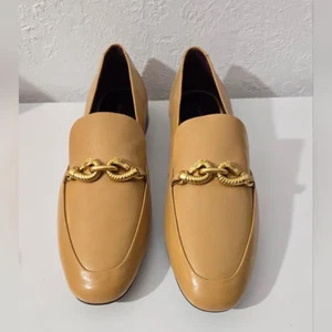 nuovi mocassini TORY BURCH Jessa scarpe slip on in pelle di capra, zenzero taglia 8,5 - Foto 1 di 8
