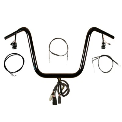 Kit de suspensión de mono precableado 1 1/4" negro 16" Harley Dyna Wide Glide 2007-2011 Foto 1 de 2