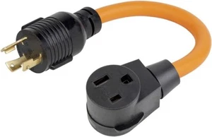 (1.5FT) Nema L6-30P 30Amp Lock in Generator to 6-50R 50Amp 6-50R Welder Adapter, - Picture 1 of 5