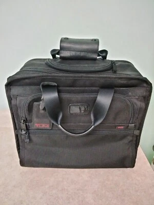 TUMI Alpha Black Nylon Compact 2 Wheeled Laptop Bag Carry On Luggage (26102DH) - Image 1 of 4