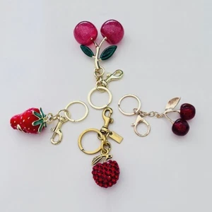 4PCS Cherry Keychain Bag Pendant Exquisite Car Bag Fashion Gift Accessories NEW - Picture 1 of 5