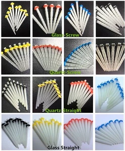 Dental Endo Fiber Post Glass Quartz Teeth Restorative 1.0 1.2 1.4 1.6 1.8 Pins - Picture 1 of 28