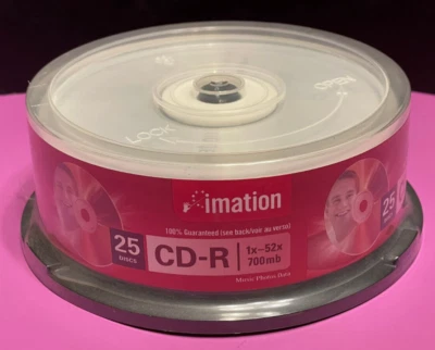 Imation CD-R 1x-52x 700MB - 25PK - NEW Sealed Spindle - Image 1 of 4