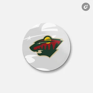 Minnesota Wild NHL | 4"" X 4"" Imán decorativo redondo - Imagen 1 de 2