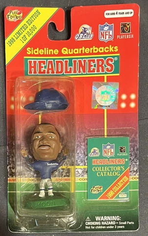 Sideline Quarterbacks Headliners WARREN MOON SEATLE  Figure NFL 1998 - NEW Cover