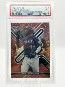 JULIO RODRIGUEZ 2022 TOPPS FINEST ROSE GOLD DIAMOND REFRACTOR 13/50 PSA 9 #23 JC - Picture 1 of 2