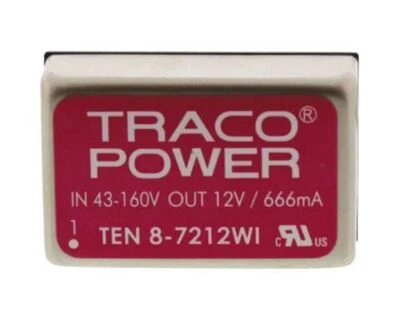 1 x TRACOPOWER TEN 8WI 8W Isolated DC-DC Converter Through Hole, Vin 43 â?? 160  - Image 1 of 2