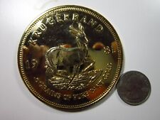 South Africa 1981 Krugerrand .6 Grains 24KT Gold Huge 75mm Medal Coin h1962