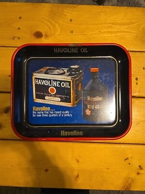 Rare Vintage Havoline Oil Advertising Serving Tray  10.25" X 13.5" 🔥🔥 - Image 1 of 4