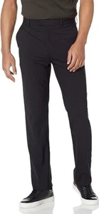 Neuf avec étiquettes pantalon tailleur homme Theory Kody 2 noir laine italienne jambe droite pantalon 40 - Photo 1/6