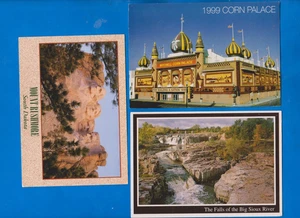set of  3 posted postcards, South Dakota, USA - Picture 1 of 2