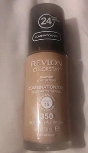 Revlon ColorStay 24HR Foundation Makeup COMBO/OILY SKIN 350 Rich Tan SPF 15 New - Picture 1 of 1