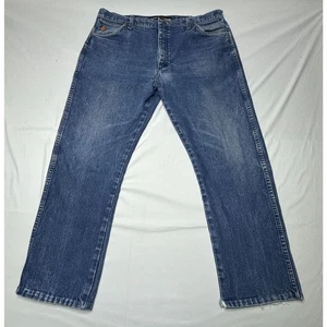 Wrangler Riggs FR HRC2 2112 Men's Straight Leg Blue Denim Jeans - Size 40x28.5 - Picture 1 of 10