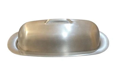 Crate & Barrel 18/8 Stainless Steel Butter Dish Single Bar Preowned - Image 1 of 4