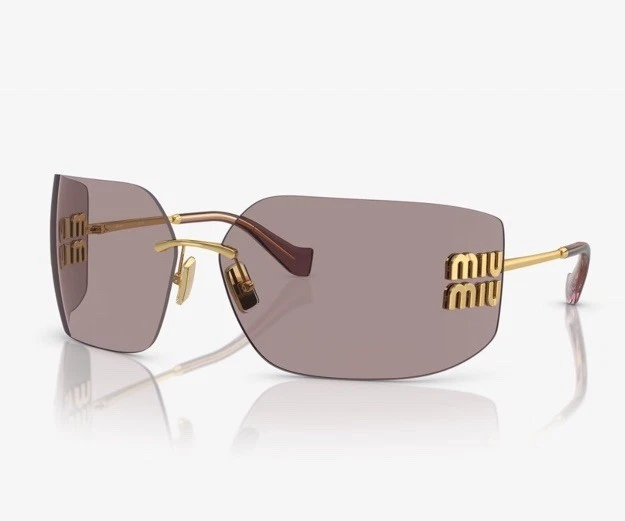 Nuevo con etiquetas Gafas de sol Miu Miu MU 54YS Dorado Púrpura Claro Para Mujer’s Foto 1 de 1