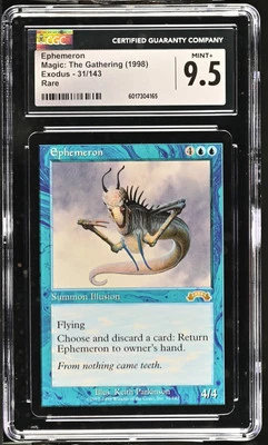 EPHEMERON Exodus Rare CGC 9.5 Vintage MTG [Nostalgium] - Image 1 of 2