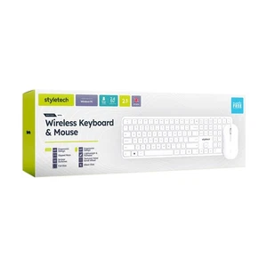 Styletech Wireless Keyboard and Mouse Bundle - White - Picture 1 of 8