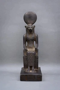 Autentica Antica Statua Antichità Egizie della Dea Sekhmet Signora della Guerra a.C. - Foto 1 di 9
