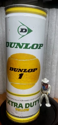 Vintage Dunlop Extra Duty Tennis Balls ~ Steel Can Pull Tab Sealed ~ 3 Balls Yel - Image 1 of 4