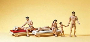 Preiser 10439 HO Scale Recreation -- Nude Bathers w/2 Lounges - Picture 1 of 4
