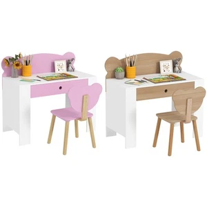 Kinderschreibtisch Set mit Tischplatte & Schublade Kinder Schreibtisch und Stuhl - Bild 1 von 23