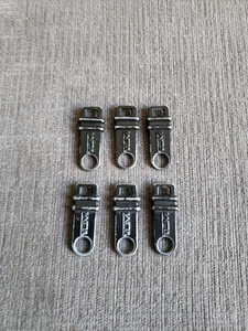 Tumi Black Zipper Pulls Pull Tabs Genuine Replacement Lot Of 6 - Used  - Picture 1 of 9