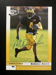 Marquise Walker 2002 Press Pass Michigan en persona IP TTM firmado autógrafo automático - Imagen 1 de 3