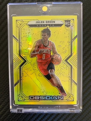 2021 Obsidian Jalen Green Rookie RC Gold /10 #152 - Image 1 of 2