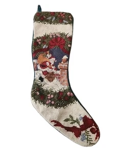 needlepoint christmas stocking santa - Bild 1 von 3