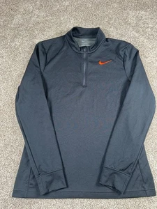 Nike Damen Dri-Fit 1/4 Reißverschluss UV Laufen Langarm Oberteil schwarz Größe Small - Bild 1 von 8