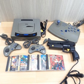 Japanese Sega Saturn Console Bundle with 2 Virtua Fighting Stick & 5 Games NTSCJ