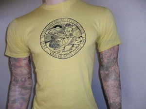 De colección años 80 VAN BUREN OHIO CAMISETA más suave 50/50 amarillo SM - Imagen 1 de 4
