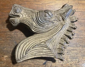 Horse Antique Bronze Horse Head. Wall Plaque Architectural. Very Rare - Picture 1 of 3