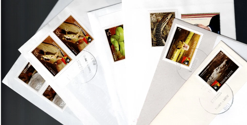 Timor Oriental. 2024. Juego de 6 reptiles. Usado por correo a tarifa de $1 a Australia. Foto 1 de 1