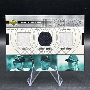 2002 Upper Deck Triple UD Game Jersey Ichiro, Garcia, Boone /75 - Picture 1 of 2