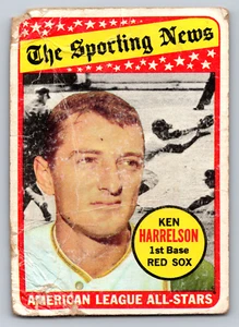 Tarjeta de béisbol Topps #417 1969 Ken Harrelson de los Medias Rojas de Boston AS (POBRE) - Imagen 1 de 2