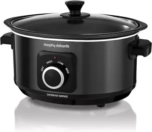 Morphy Richards 3.5L Sear & Stew Slow Cooker, 3 Heat Settings, 163W, Black - Picture 1 of 5