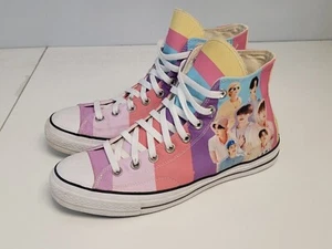 bts k-pop shoes chuck taylor style Sneaker Unisex size 10 South Korean Boy Band - Picture 1 of 9